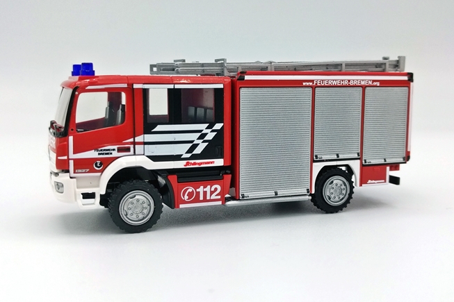 3J Luna Feuerwehr Einsatzwagen-Set City Car 6-tlg Metall Fahrzeuge Maßstab 1:64 