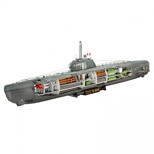 U-Boot Typ XXI U 2540 &Interieur - 1:144 - 50 Bauteile