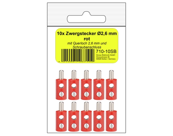 Zwergstecker rot - 10 Stecker
