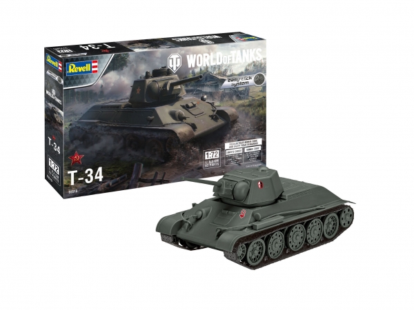 T-34 "World of Tanks" easy-click-system - 1:72 - 63 pcs.