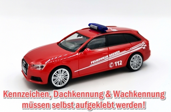 Feuerwehr Bremen Sondermodell : Audi A4 Avant inkl Decals für HB-2012