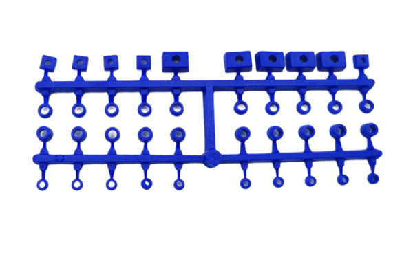 Herpa: Sockel blau für Rundumleuchten -10xgross,10xklein,10xhoch und 10xeckig