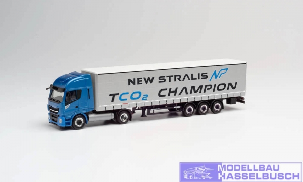 Iveco Stralis NP 460 Gardinenplanen-Sattelzug "New Stralis TCO2 Champion"