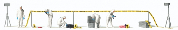 CSI ( UK / USA) Crime Scene Investigation - Tatortuntersuchung - 4 Figuren + Zubehör