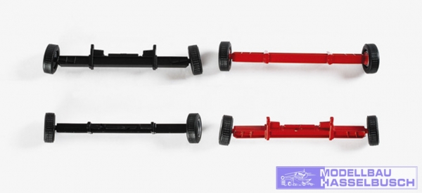 Stützräder für Euroauflieger - 2 Stück rot & 2 Stück schwarz