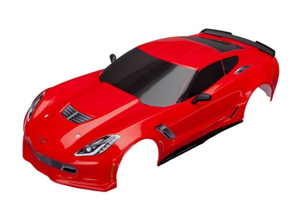 Karosserie Chevrolet Corvette Z06 rot mit Anbauteile TRAXXAS 4-Tec 2.0, Ford GT