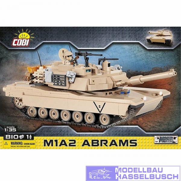 Cobi 802 Pcs Small Army /2619/ Abrams M1A2 Scale 1:35