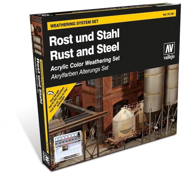 Farb-Set, Rost & Stahl, 8 x 17 ml