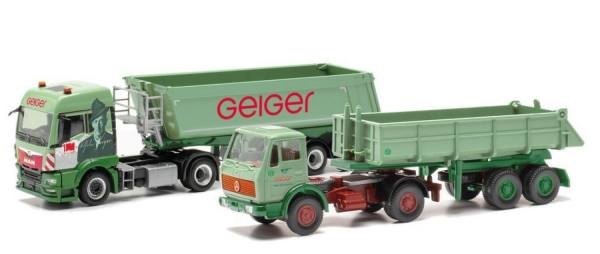 Herpa / Wiking - MAN TGS TM und Mercedes-Benz NG Sattelzugkipper - Geiger -