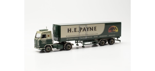 Scania 143 Kühlkoffer-Sattelzug „H.E. PAYNE“ (England/Bedford)