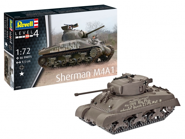Sherman M4A1 i- 1:72 - 86 pcs.