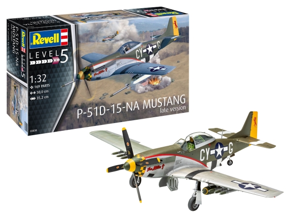 P-51D-15-NA MUSTANG late version - 1:32 - 169 Bauteile