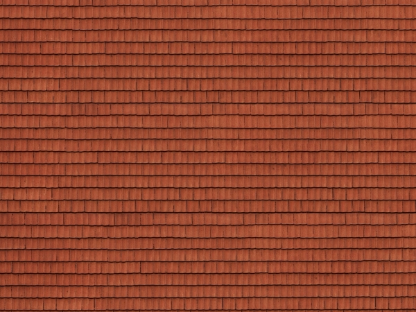 3D-Kartonplatte Dachziegel - rot