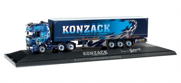 Scania R TL Gardinenplanen-Sattelzug "Konzack"
