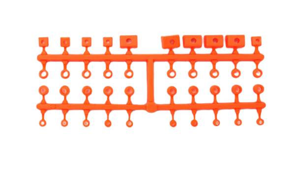 Herpa: Sockel orange für Rundumleuchten -10xgross,10xklein,10xhoch und 10xeckig